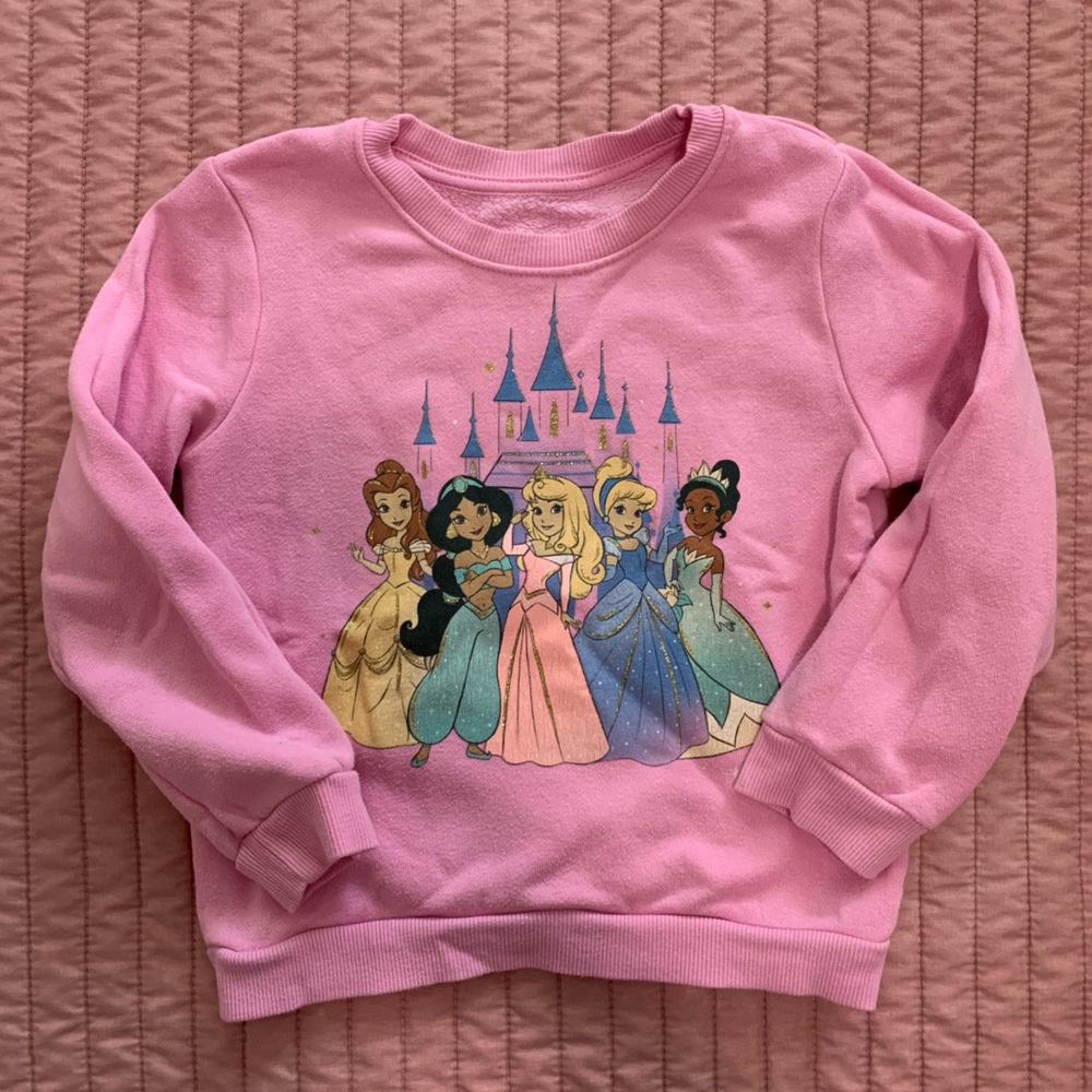 Disney princess sweatshirt for little girls - size small